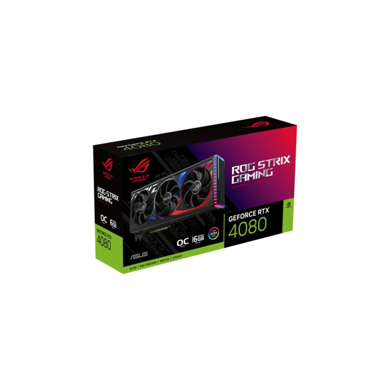 ASUS GeForce RTX 4080 ROG-STRIX GAMING OC, Grafikkarte(DLSS 3, 3x DisplayPort, 2x HDMI 2.1, Outlet)