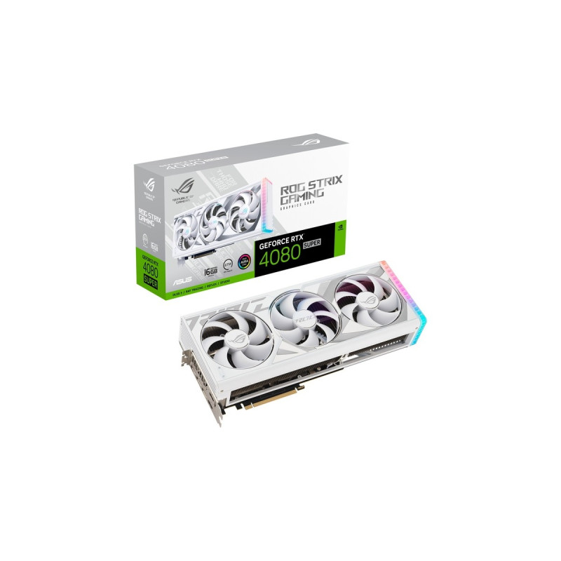ASUS GeForce RTX 4080 SUPER ROG STRIX WHITE, Grafikkarte(weiß, DLSS 3, 3x DisplayPort, 2x HDMI 2.1)