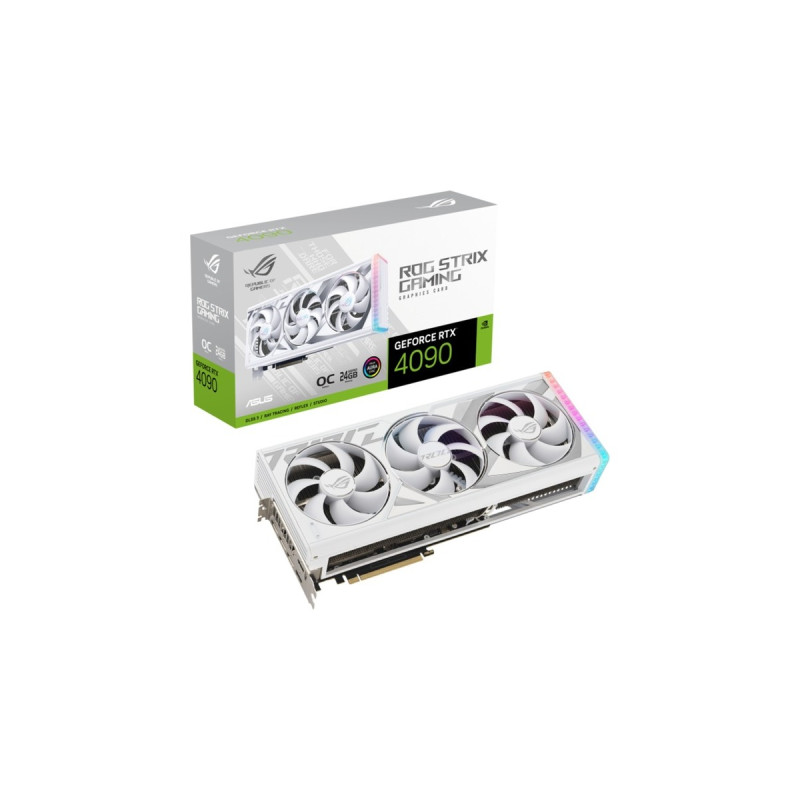 ASUS GeForce RTX 4090 ROG STRIX GAMING OC WHITE, Grafikkarte(DLSS 3, 3x DisplayPort, 2x HDMI 2.1)