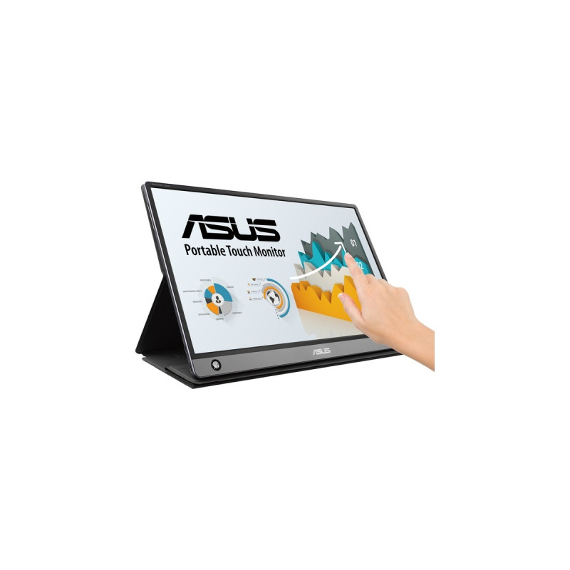 ASUS MB16AMT, LED-Monitor(39.6 cm (15.6 Zoll), schwarz/dunkelgrau, FullHD, IPS, Micro HDMI, USB-C)