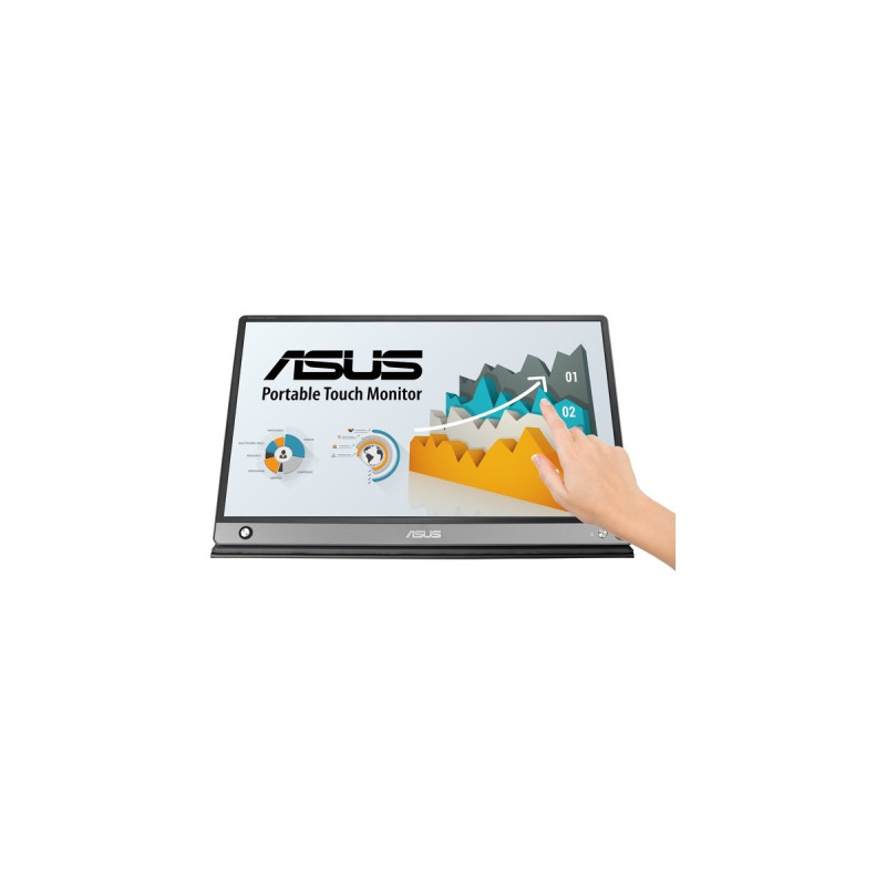 ASUS MB16AMT, LED-Monitor(39.6 cm (15.6 Zoll), schwarz/dunkelgrau, FullHD, IPS, Micro HDMI, USB-C)