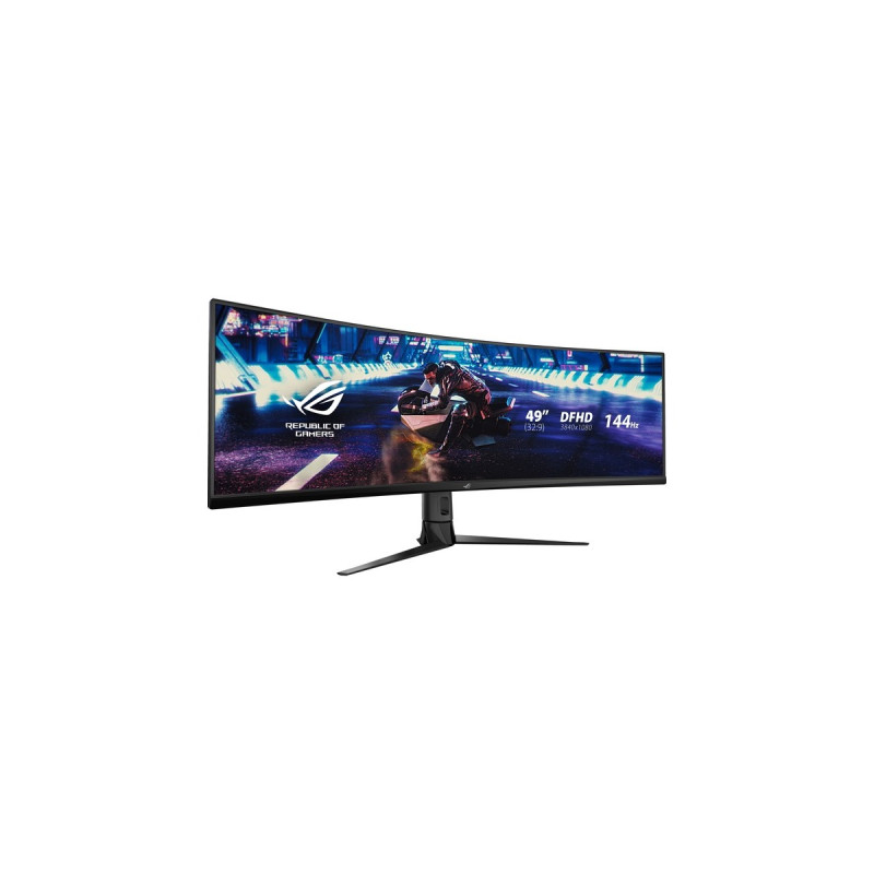 ASUS ROG Strix XG49VQ, Gaming-Monitor(124 cm (49 Zoll), schwarz, UWFHD, VA, Curved, AMD Free-Sync Premium Pro, 144Hz Panel)