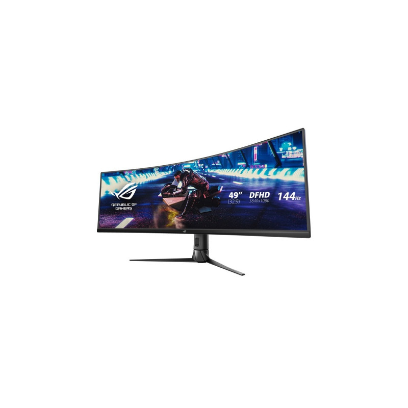 ASUS ROG Strix XG49VQ, Gaming-Monitor(124 cm (49 Zoll), schwarz, UWFHD, VA, Curved, AMD Free-Sync Premium Pro, 144Hz Panel)