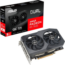 ASUS Radeon RX 7600 DUAL OC V2, Grafikkarte(RDNA 3, GDDR6, 3x DisplayPort, 1x HDMI 2.1)