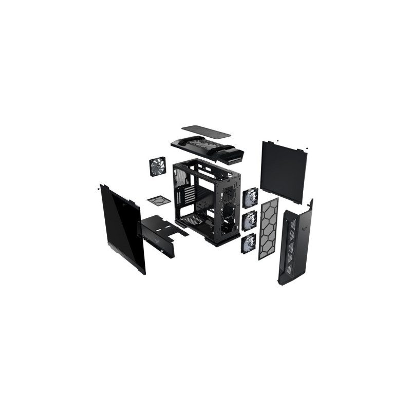 ASUS TUF GT501, Tower-Gehäuse(schwarz, Tempered Glass)