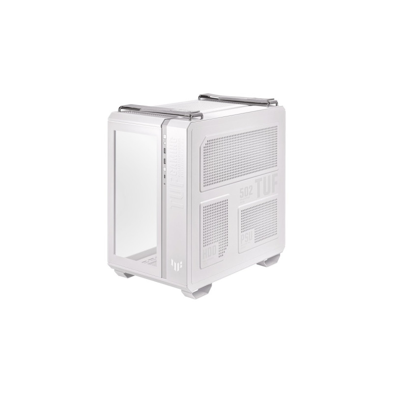 ASUS TUF Gaming GT502 White Edition, Tower-Gehäuse(weiß, Tempered Glass)