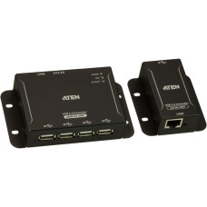 ATEN 4-Port USB 2 Cat5 Extender bis 50m, USB-Hub(schwarz)