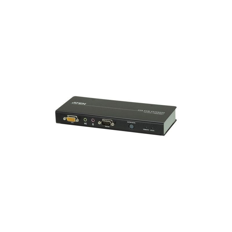 ATEN CE750A USB VGA/Audio Cat 5 KVM Extender, DisplayPort-Verlängerung(schwarz/silber)