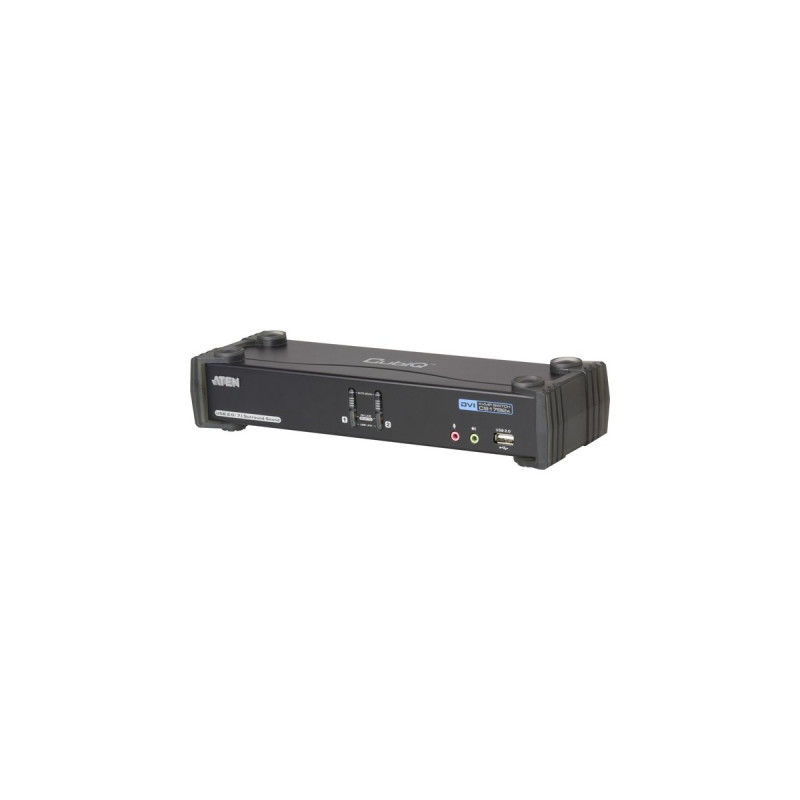 ATEN CS1782A, KVM-Switch(schwarz, 2-Port, 7.1-Sound, DVI)