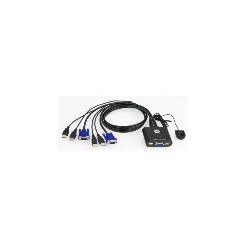 ATEN CS22U, KVM-Switch(schwarz)