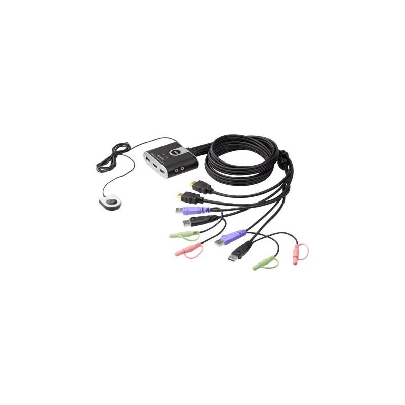 ATEN CS692, KVM-Switch(schwarz/silber, 2-Port, HDMI)