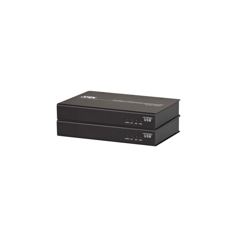 ATEN DVI HDBaseT KVM Extender mit ExtremeUSB CE610A, Grafikverlängerung(schwarz, 1.920 x 1.200 bei 100 Meter)