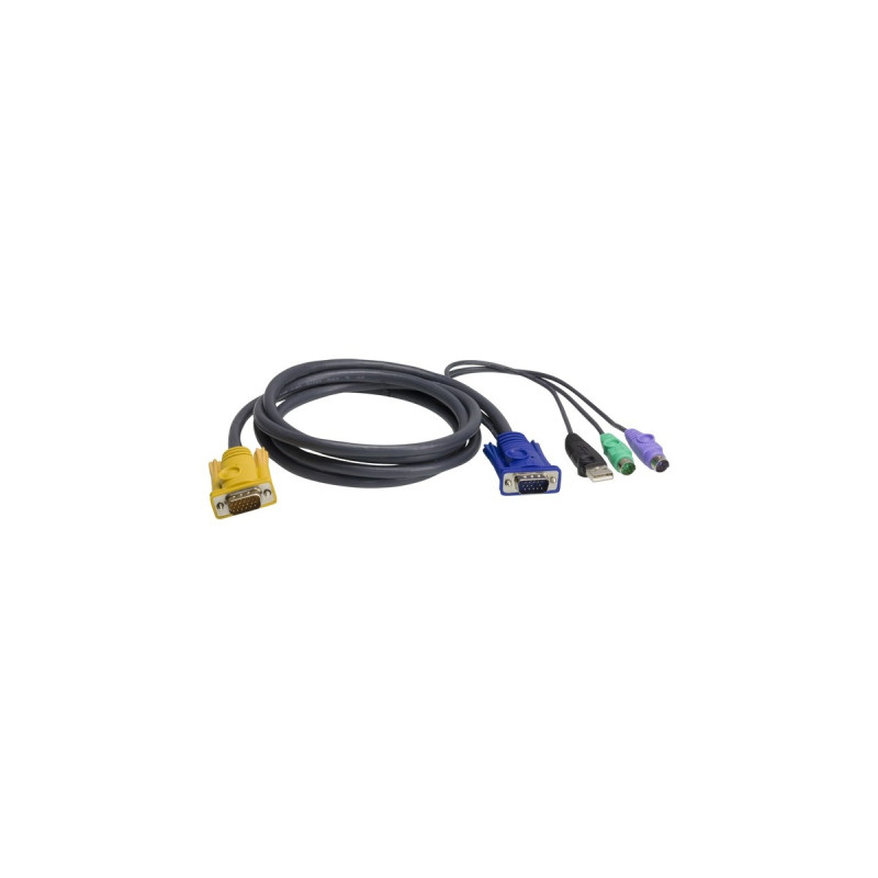 ATEN KVM Kabel 2L-5302UP(schwarz, 1,8 Meter)