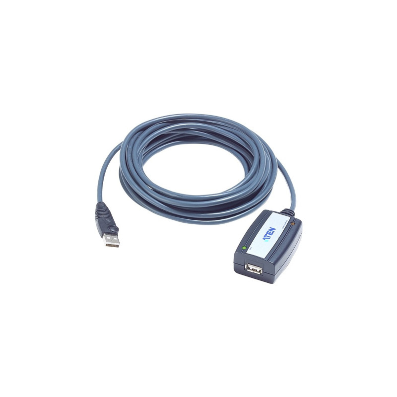 USB-A Buchse(schwarz/grau, 5 Meter (Daisy-Chain-fähig))