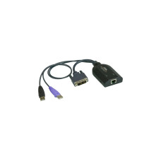 ATEN USB-DVI-Virtual-Media-KVM-Adapter KA7166(schwarz, mit Chipkartenunterstützung)