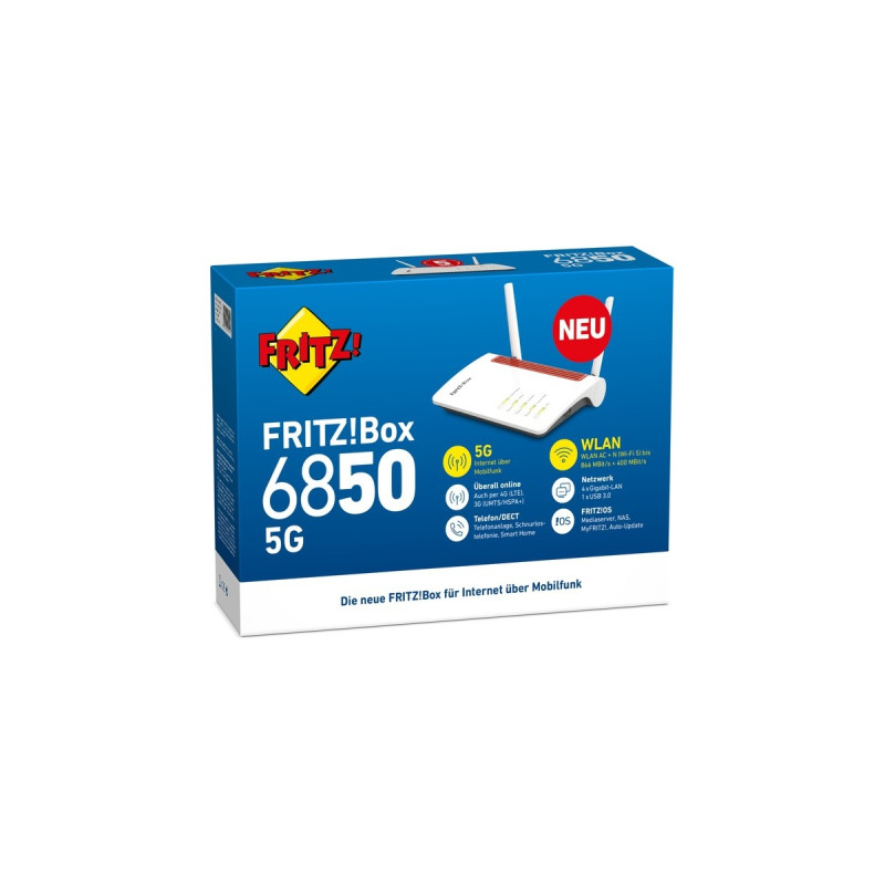 AVM FRITZ!Box 6850 5G, WLAN-LTE-Router
