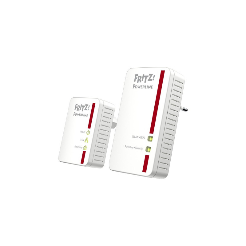 AVM FRITZ!Powerline 540E Set(weiß/grau, zwei Adapter (1x 540E, 1x 510E))
