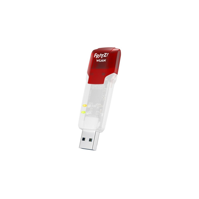 AVM FRITZ!WLAN Stick AC 860, WLAN-Adapter(weiß/rot, Outlet)