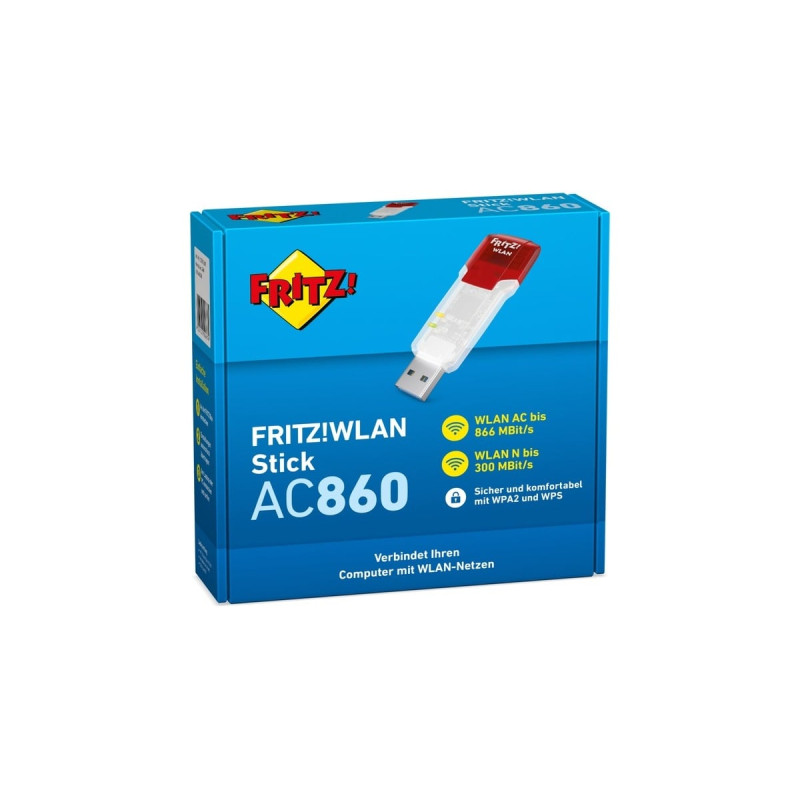 AVM FRITZ!WLAN Stick AC 860, WLAN-Adapter(weiß/rot)