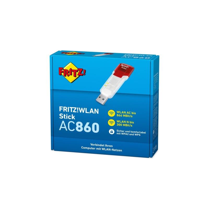 AVM FRITZ!WLAN Stick AC 860, WLAN-Adapter(weiß/rot)