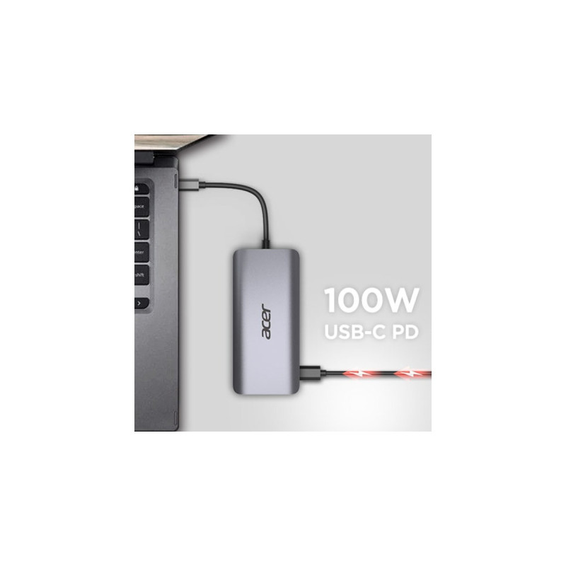 Acer 12-in-1 Type C Dongle, Dockingstation(silber, HDMI, USB-A)