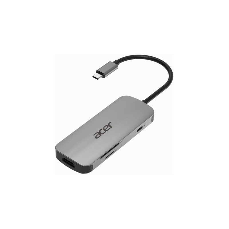 Acer Multi-Port Adapter, Dockingstation(silber, USB-C, HDMI, USB-A)