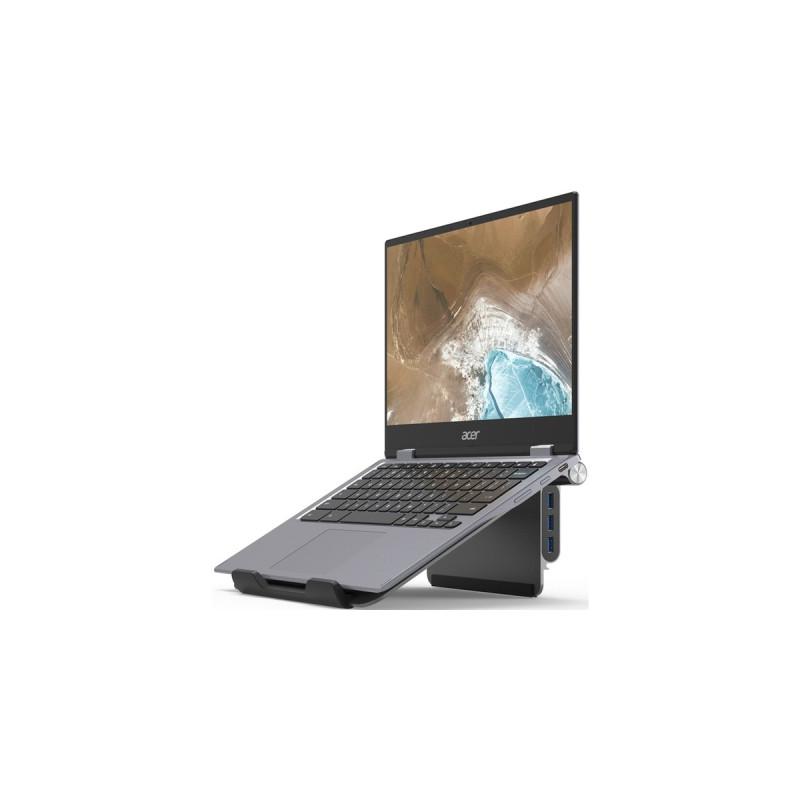 Acer Notebook Ständer inkl. 5in1 Docking Station, Dockingstation(aluminium, USB-C, HDMI, USB-A)