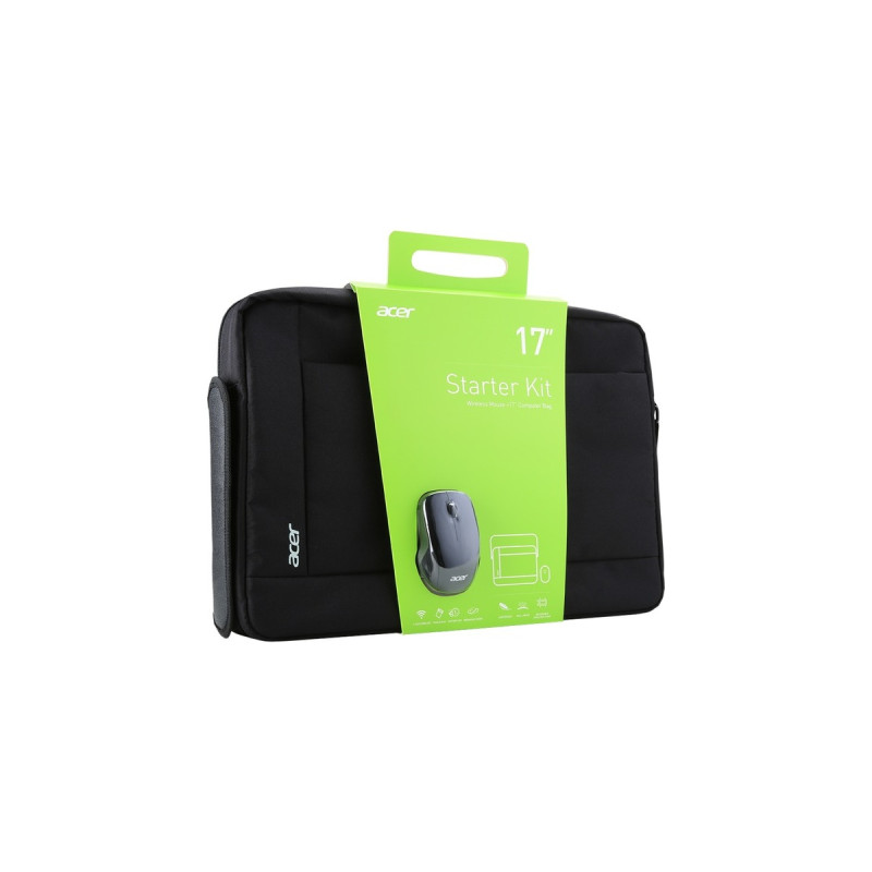 Acer Notebook Starter Kit, Notebooktasche(schwarz, für Notebooks bis 43,2 cm (17