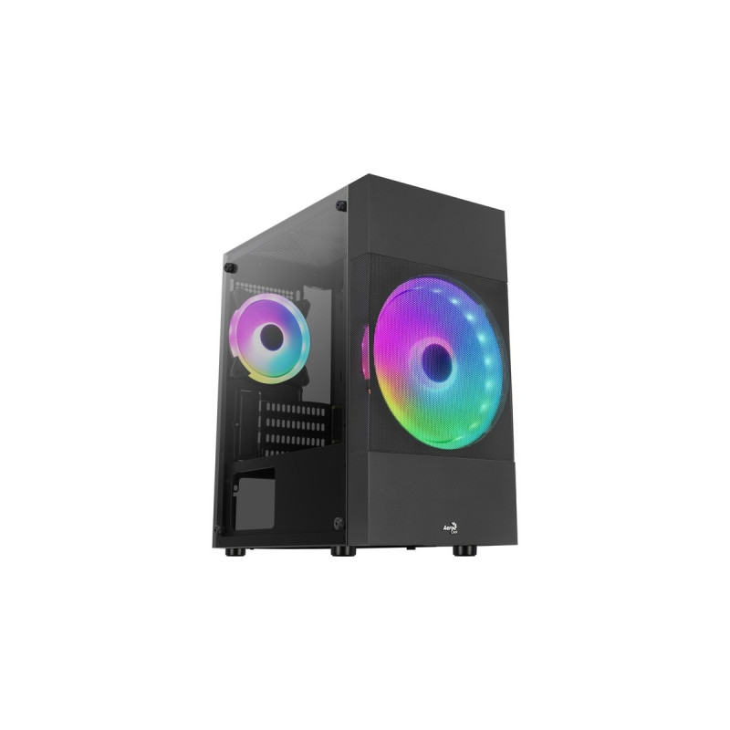 Aerocool Atomic Lite-G-BK-v1, Tower-Gehäuse(schwarz, Tempered Glass)