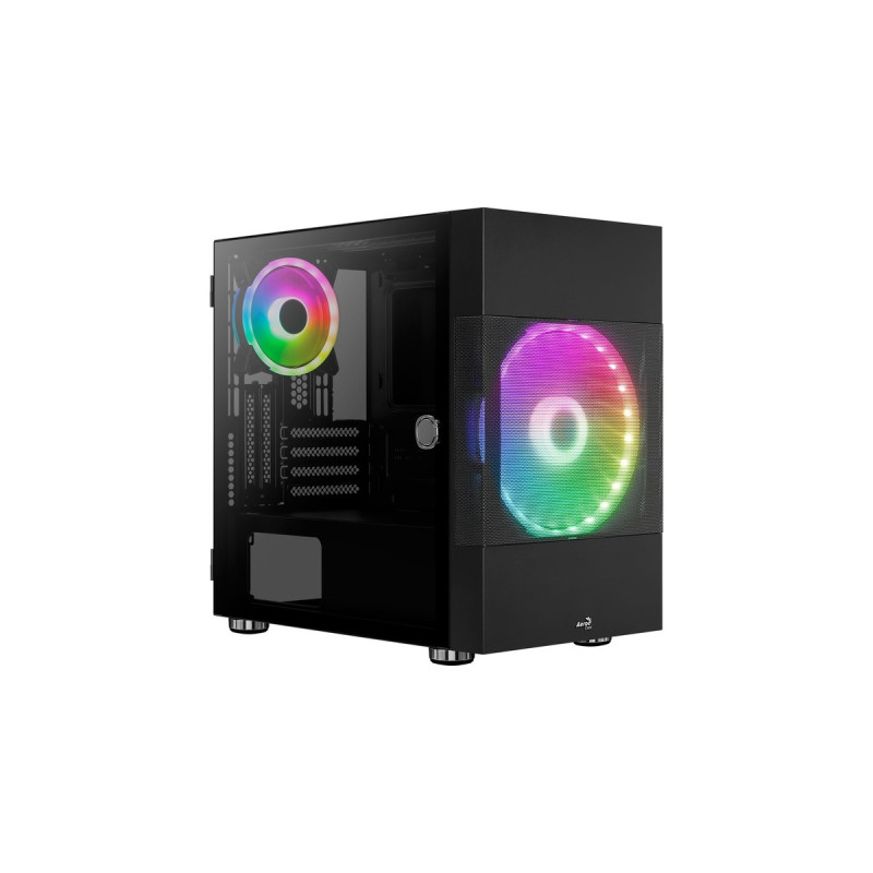 Aerocool Atomic v2, Tower-Gehäuse(schwarz, Tempered Glass, Version inkl. GPU-Bracket)