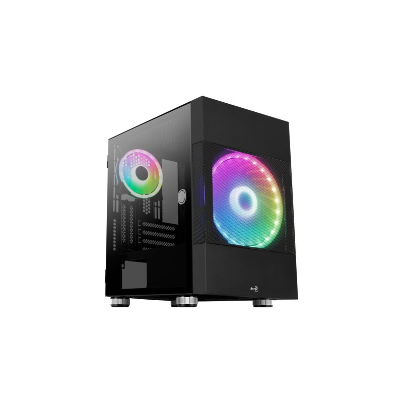 Aerocool Atomic v2, Tower-Gehäuse(schwarz, Tempered Glass, Version inkl. GPU-Bracket)