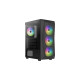 Aerocool Falcon G-BK-v2, Tower-Gehäuse(schwarz, Tempered Glass, Outlet)