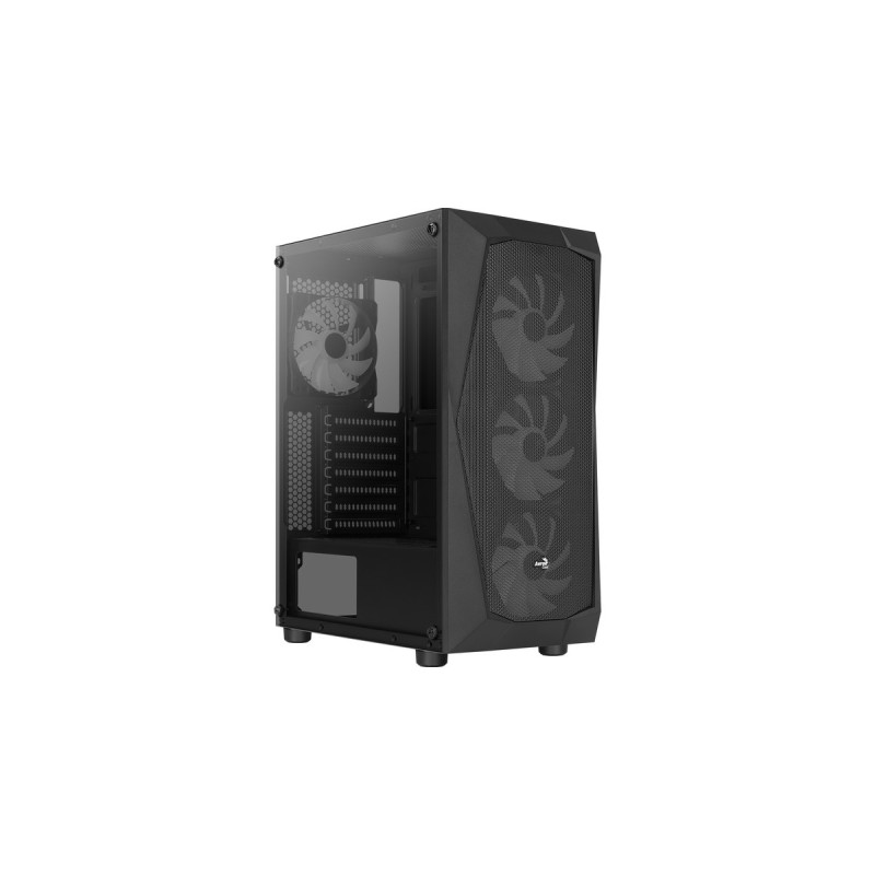 Aerocool Falcon G-BK-v2, Tower-Gehäuse(schwarz, Tempered Glass, Outlet)