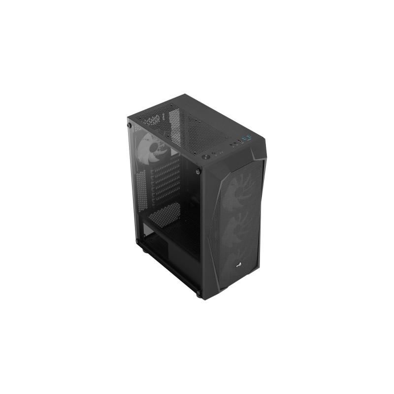 Aerocool Falcon G-BK-v2, Tower-Gehäuse(schwarz, Tempered Glass, Outlet)