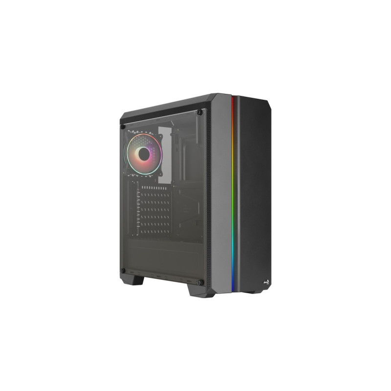 Aerocool Genesis ARGB, Tower-Gehäuse(schwarz, Seitenteil aus Acryl)
