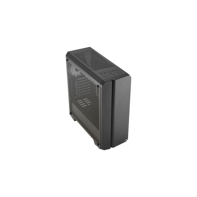 Aerocool Genesis ARGB, Tower-Gehäuse(schwarz, Seitenteil aus Acryl)