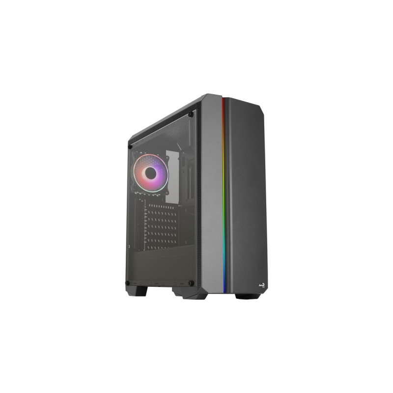 Aerocool Genesis ARGB, Tower-Gehäuse(schwarz, Seitenteil aus Acryl)