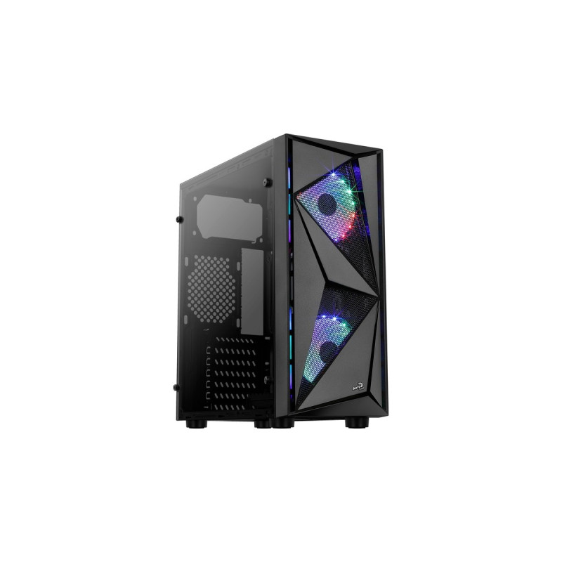 Aerocool Glider TG, Tower-Gehäuse(schwarz, Tempered Glass)