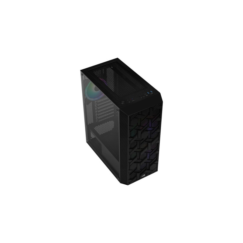 Aerocool Hive ARGB v1, Tower-Gehäuse(schwarz, Tempered Glass)