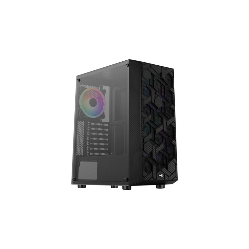 Aerocool Hive ARGB v1, Tower-Gehäuse(schwarz, Tempered Glass)