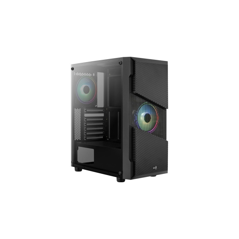Aerocool Menace Saturn RGB, Tower-Gehäuse(schwarz, Tempered Glass)