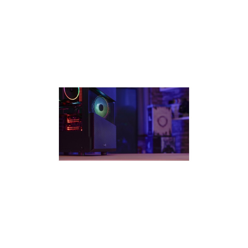 Aerocool Menace Saturn RGB, Tower-Gehäuse(schwarz, Tempered Glass)