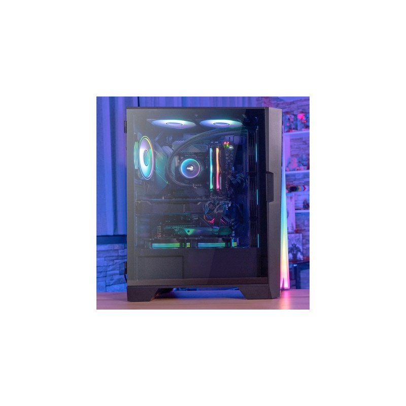 Aerocool Mirage-G-BK-v1, Tower-Gehäuse(schwarz, Tempered Glass)