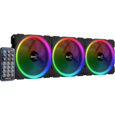 Aerocool Orbit RC 120x120x25, Gehäuselüfter(3er Pack, inkl. Fernbedienung)