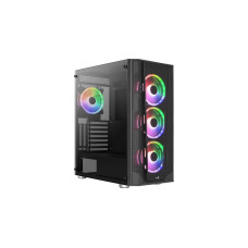 Aerocool Prism ARGB, Tower-Gehäuse(schwarz, Tempered Glass)
