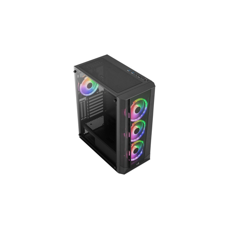 Aerocool Prism ARGB, Tower-Gehäuse(schwarz, Tempered Glass)