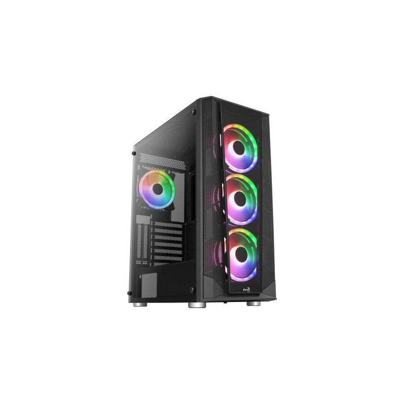 Aerocool Prism ARGB, Tower-Gehäuse(schwarz, Tempered Glass)
