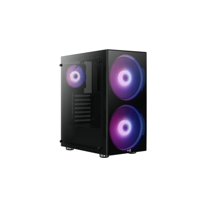 Aerocool Python, Tower-Gehäuse(schwarz, Tempered Glass)