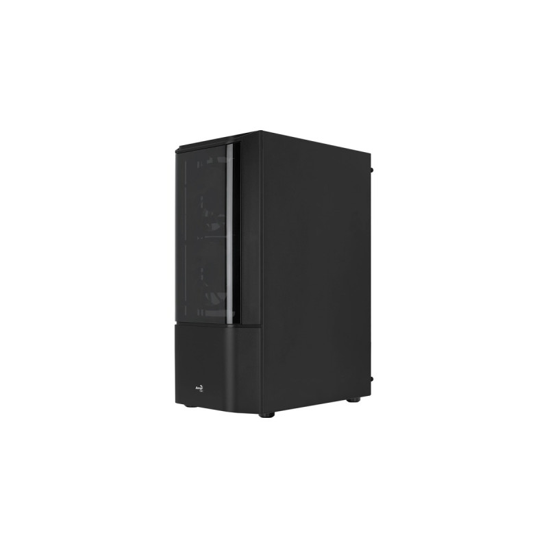 Aerocool Quantum-G-BK-v3, Tower-Gehäuse(schwarz/grau, Frontpanel aus Acryl, Seitenteil aus Tempered Glass)