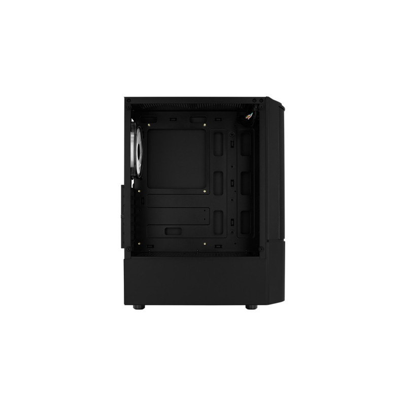Aerocool Quantum Mesh-G-BK-v3, Tower-Gehäuse(schwarz/grau, Seitenteil aus Tempered Glass)